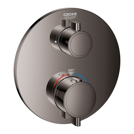 GROHE Single Function 2-Handle Thermostatic Valve Trim, Gray 24107A00